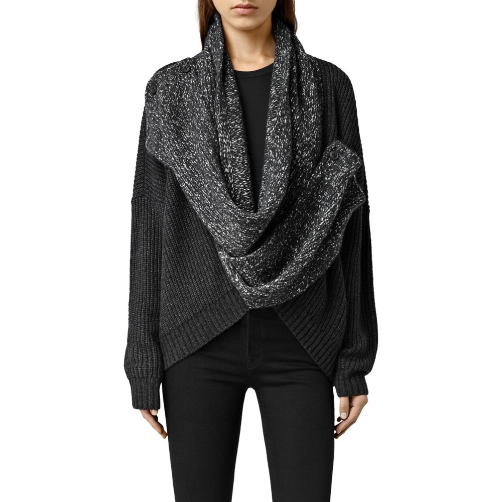 All Saints Helm Wrap Cardigan Sweater sz M/L